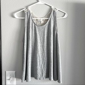 Flowy Crop Tank with Lace Back